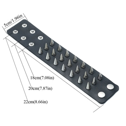 SPIKED CUFFED LEATHER BRACELET®